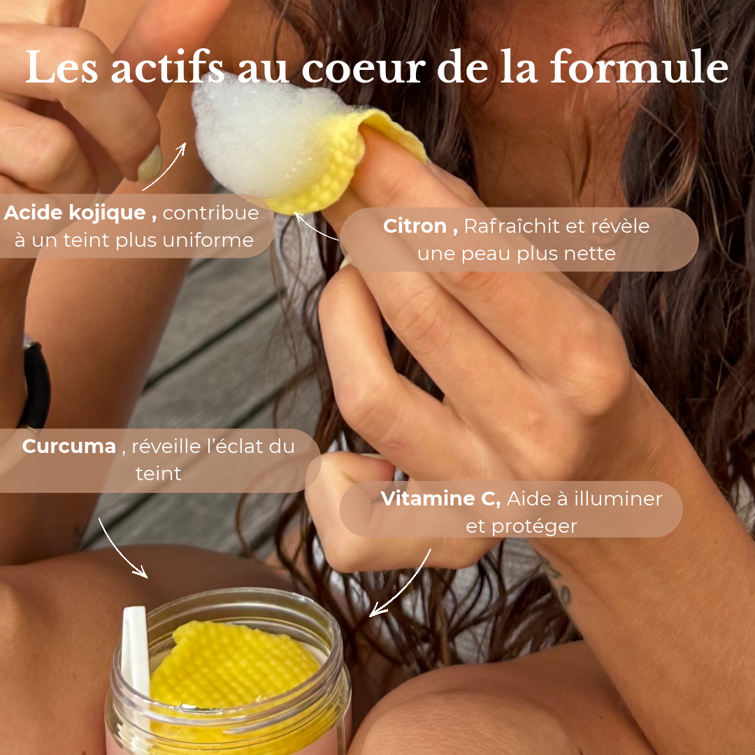 Cotons Bain de soleil-Peau lissée, éclat révélée